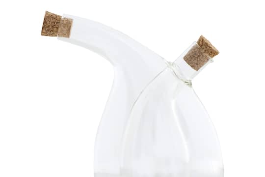Hello Honey® Clear Handblown Glass Two in One Oil & Vinegar Cruet Set